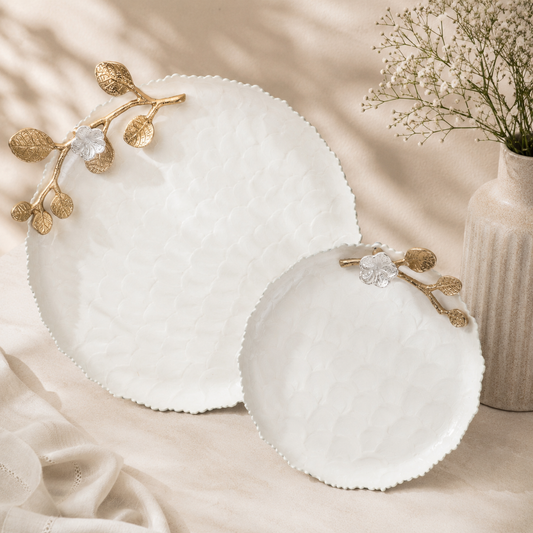 Enamel Round Plates – Set of 2