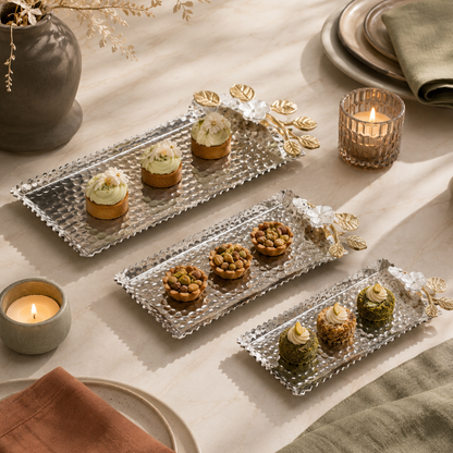 Hammered Rectangular Plates – Set of 3