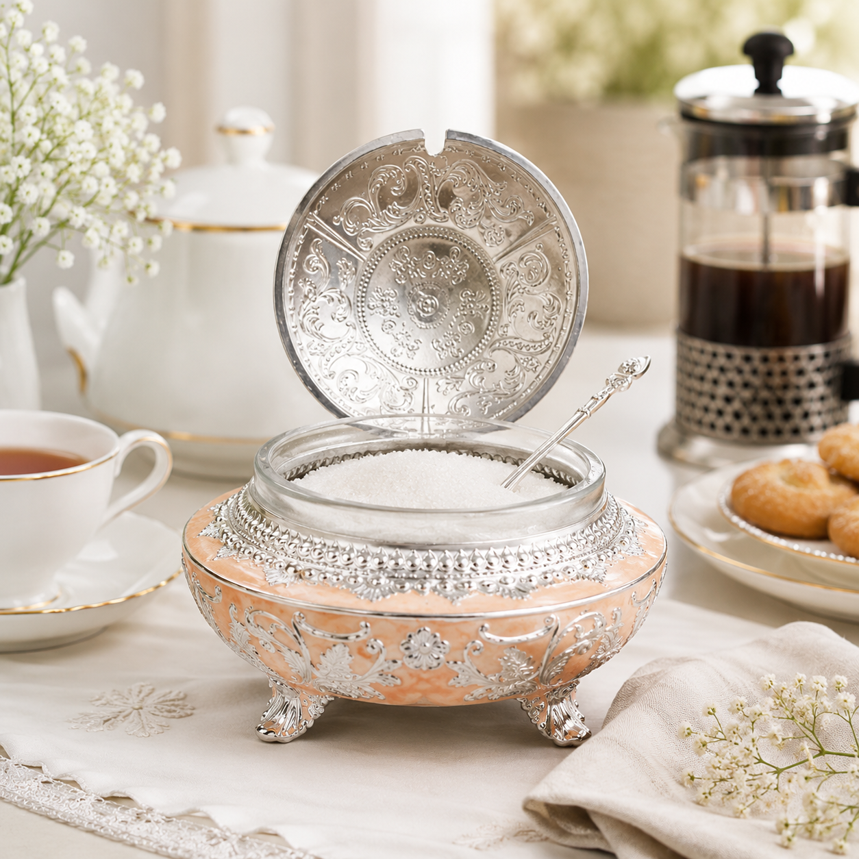 Heritage Jar Peach - In Use