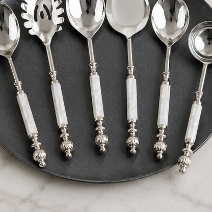 Mother of Pearl Signature Serving Spoons – Set of 6
