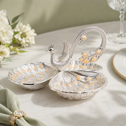 Regal Peacock Trio Platter Peach - Hero Image