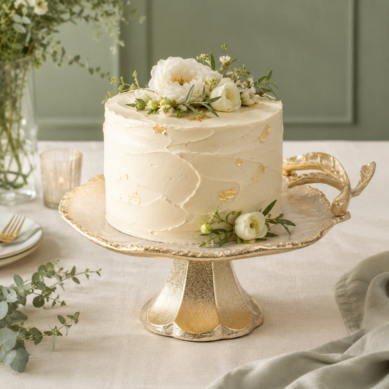 Verdant Leaf Cake Stand