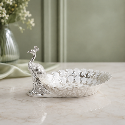 Regal Peacock Platter White - Hero